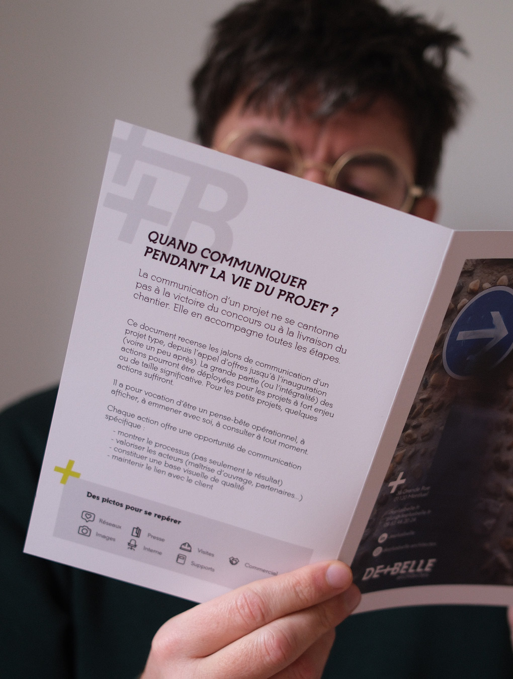 Mode d'emploi du pense-bête communication pour De Plus Belle architectes