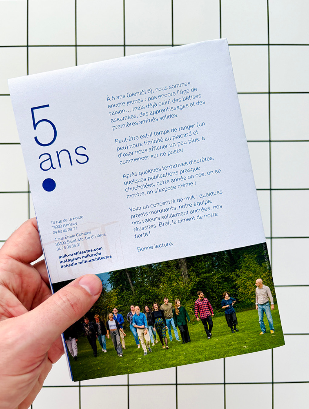 Edito du poster des 5 ans de l'agence Milk