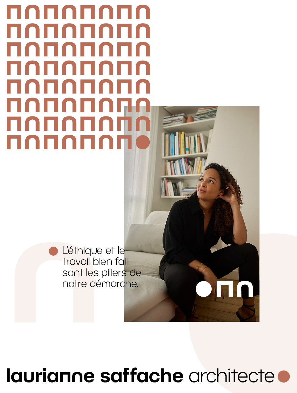 Déclinaison de l'identité visuelle de l'architecte Laurianne Saffache