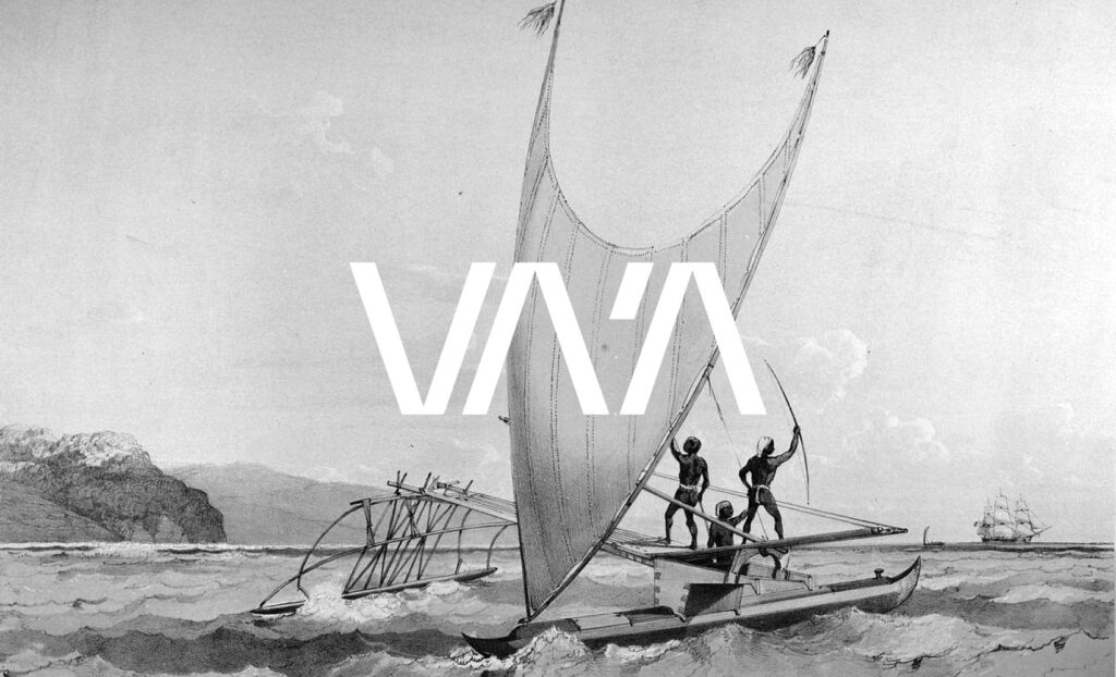 Identité visuelle de l'atelier d'architecture VA'A, référence à la pirogue polynésienne