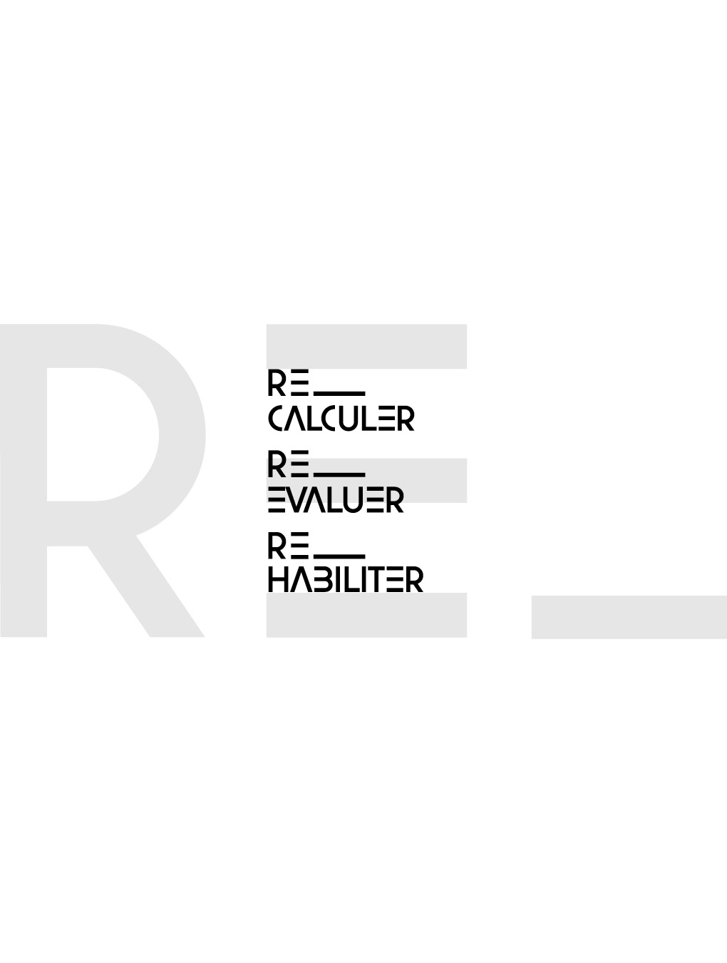 Monogramme RE du bureau d'études structure patrimoine Re-Structure