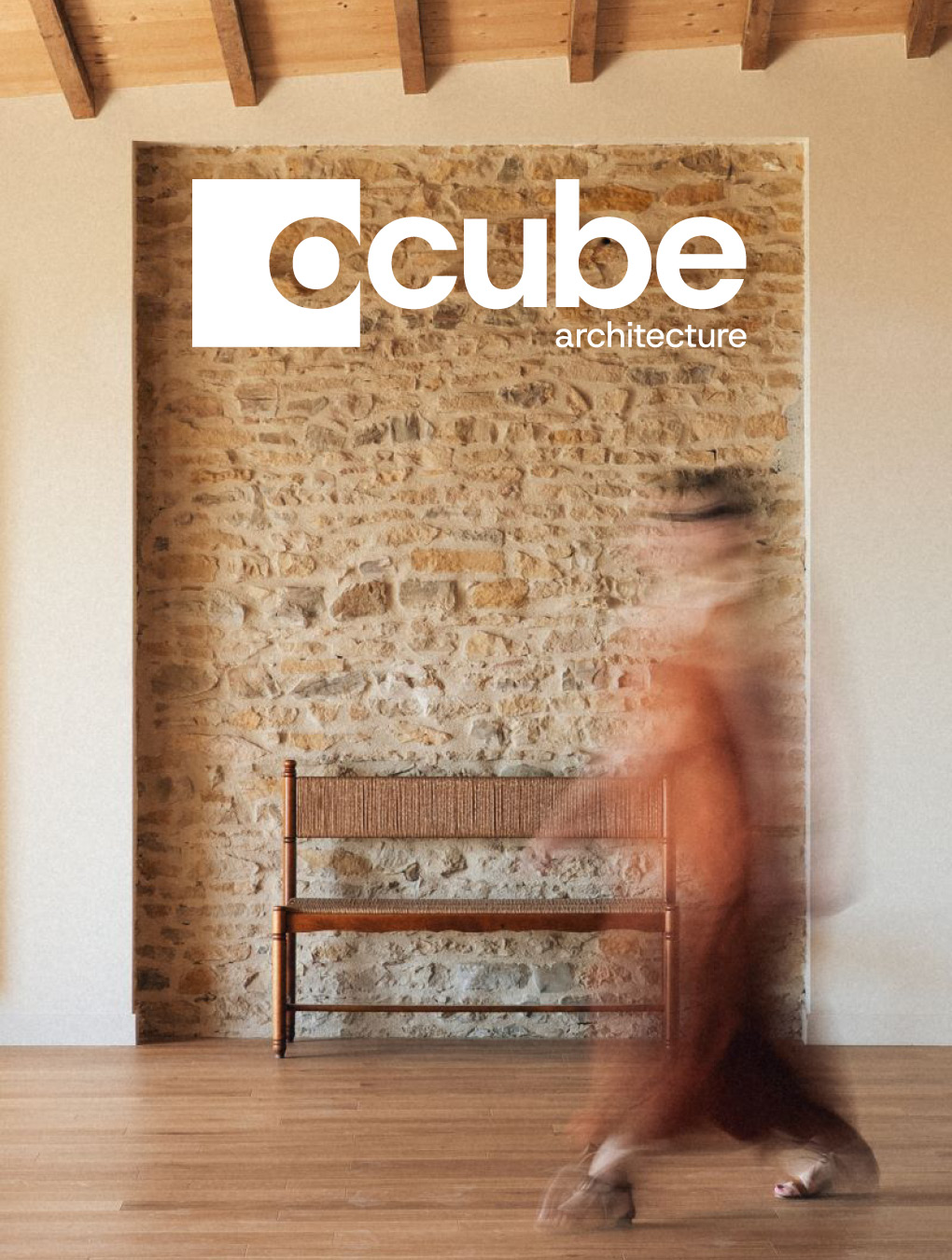 Logo de l'agence Ocube et photo d'un projet de l'agence